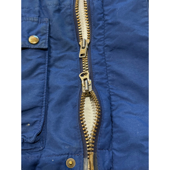 Vintage Champion Jacket Hoodie Medium Parka Zip Snap Closure Fully Lined Blue - Picture 12 of 14